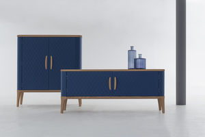 contemporary sideboard / leather