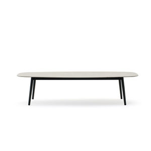 contemporary coffee table / aluminum / HPL / ceramic