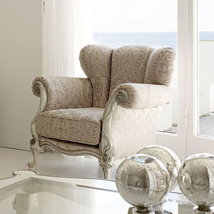 classic armchair / textile / wing