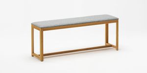contemporary bench / oak / beech / upholstered