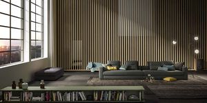 low bookcase / contemporary / contract / lacquered wood