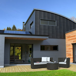 wooden cladding / grooved / panel