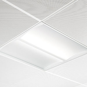 recessed ceiling light fixture / LED / square / aluminum
