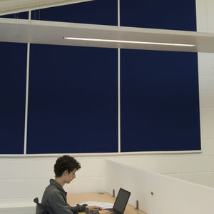 hanging light fixture / fluorescent / linear / aluminum