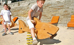 solid wood spring toy / animals / 1-person