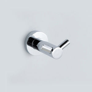 contemporary coat hook / stainless steel / brass / double