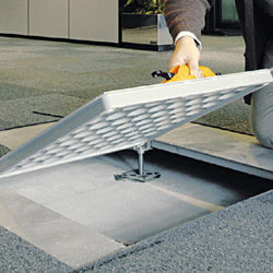 steel raised access floor support / indoor