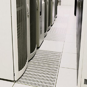metal raised access floor / perforated / for ventilation