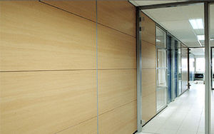 removable partition / wooden / for offices
