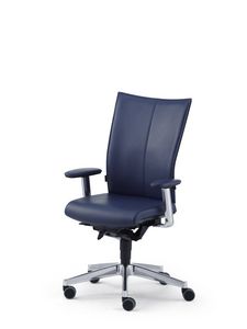 contemporary office armchair / mesh / star base