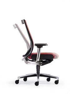 contemporary office armchair / mesh / star base