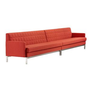 contemporary sofa / fabric / leather / steel