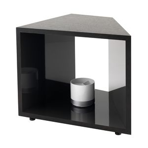 contemporary side table / wood veneer / laminate / commercial