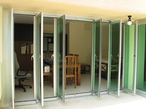 swing French door / aluminum / wooden / double-glazed