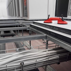 metal raised access floor support / high-resistance / indoor