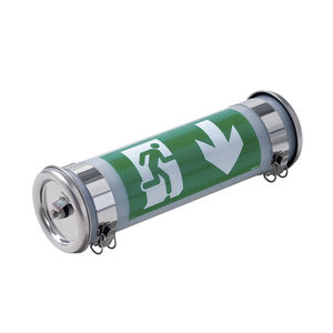 surface mounted emergency light / tubular / LED / metal