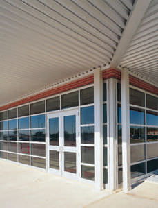 panel curtain wall / insulated glass / aluminum / high-resistance