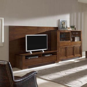 contemporary TV wall unit / wooden