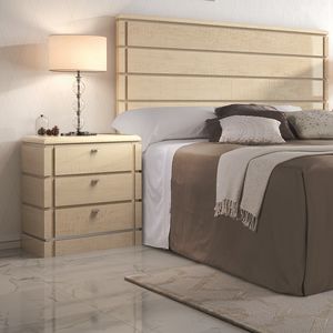 contemporary bedside table / wooden / metal / rectangular