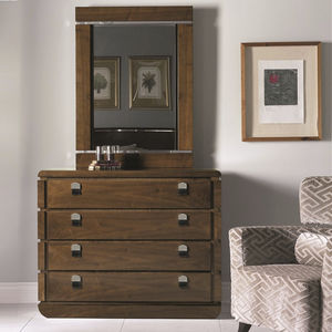 contemporary chest of drawers / wooden / metal