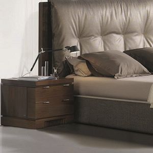 contemporary bedside table / wooden / rectangular / with drawer