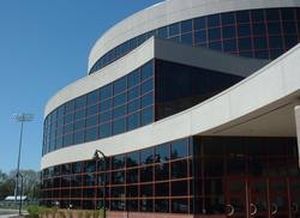 glass curtain wall / aluminum