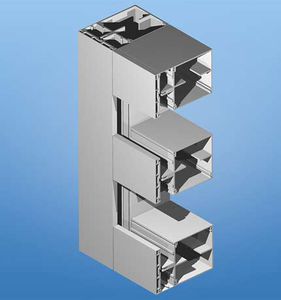stick system curtain wall / aluminum and glass / with integrated insulation