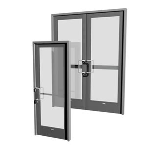 entry door / swing / aluminum / for public buildings