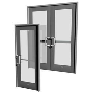 entry door / swing / aluminum / for public buildings