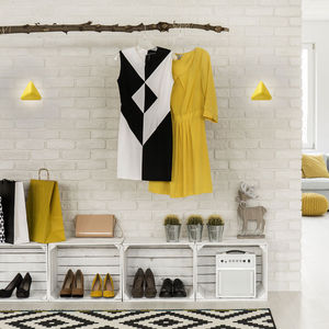 contemporary wall light / aluminum / LED / triangular