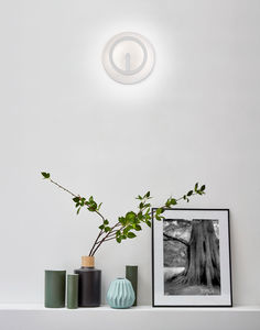 contemporary wall light / aluminum / LED / round
