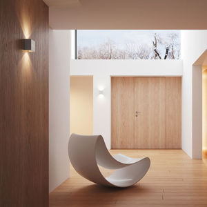 contemporary wall light / steel / LED / rectangular