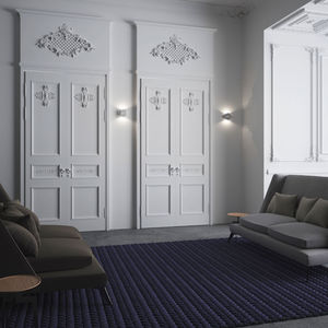 contemporary wall light / steel / LED / rectangular