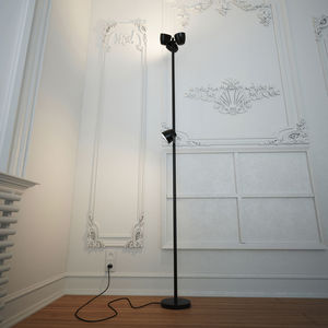 floor-standing lamp / contemporary / aluminum / steel