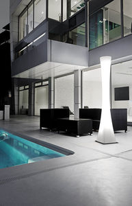 contemporary light column / polycarbonate / LED / outdoor