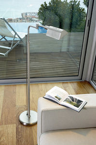 floor-standing lamp / contemporary / brass / steel