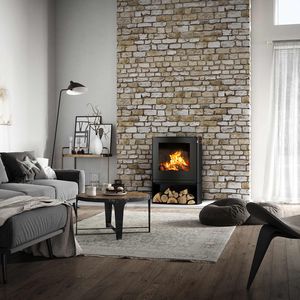 wood heating stove / contemporary / steel