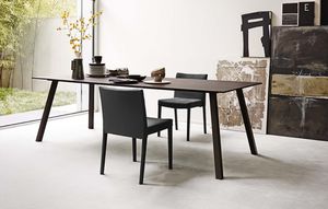 dining table / rectangular / contemporary / wooden