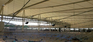 cable-and-membrane tensile structure / roof / with PTFE membrane / for stadiums