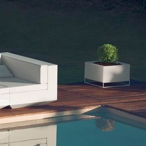 polyethylene planter / rectangular / contemporary