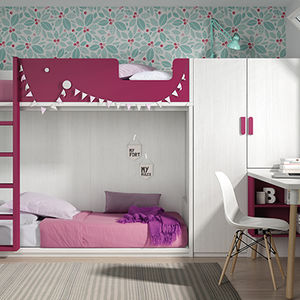 bunk bed / 2-person / contemporary / wooden