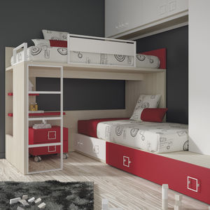 single bed / corner bunk / contemporary / melamine