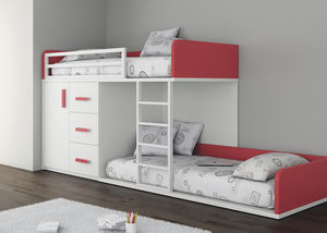 bunk bed / single / contemporary / melamine