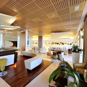 ceiling acoustic panel / wooden / commercial