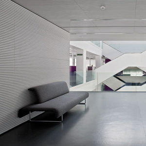 interior acoustic panel / wooden / perforated / commercial