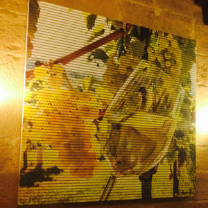 wall-mounted acoustic panel / wooden / decorative / printed