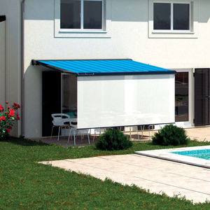 folding-arm awning / box / motorized / patio