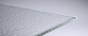laminated glass panel / patterned / textured / for interior