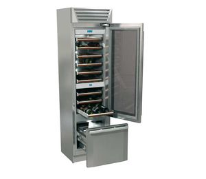 commercial wine cabinet / stainless steel / glazed