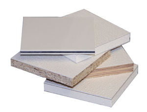 fabric decorative panel / laminate / for interior / smooth